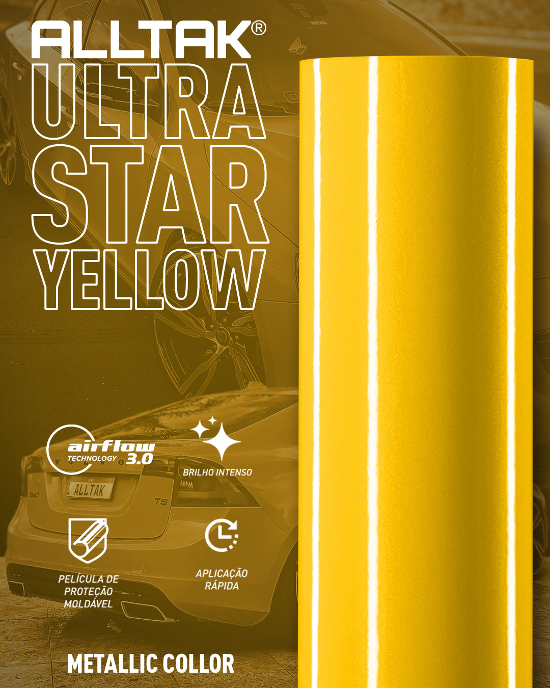 Vinilo Ultra Star Yellow Metallic #18US02M